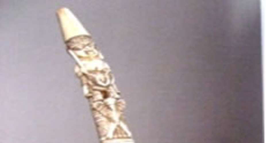 Side-blown horn, Benin, Museum fr Vlkerkunde, Vienna.